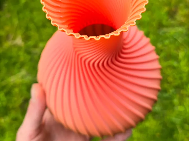 Rippled Spiral Vase - No Supports - Vase Mode