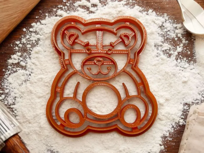 Cookie cutter teddy bear
