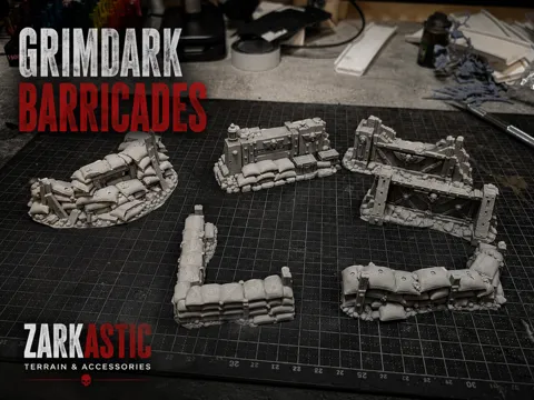 Escenografía en miniatura: Grimdark Barricades – 6 Piece Battlefield Set — referencia de MakerWorld