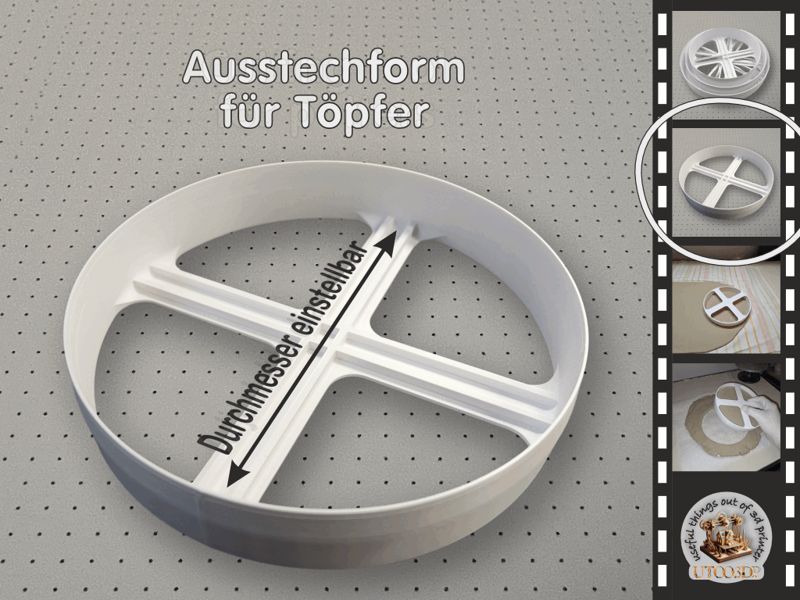 Anpassbarer Ausstecher, Durchmesser & Höhe wählbar