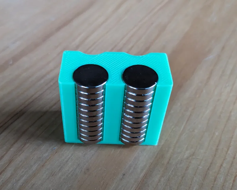 Gridfinity magnet holder for 12mm disc magnets