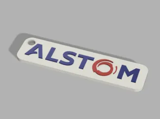 Alstom logo keychain
