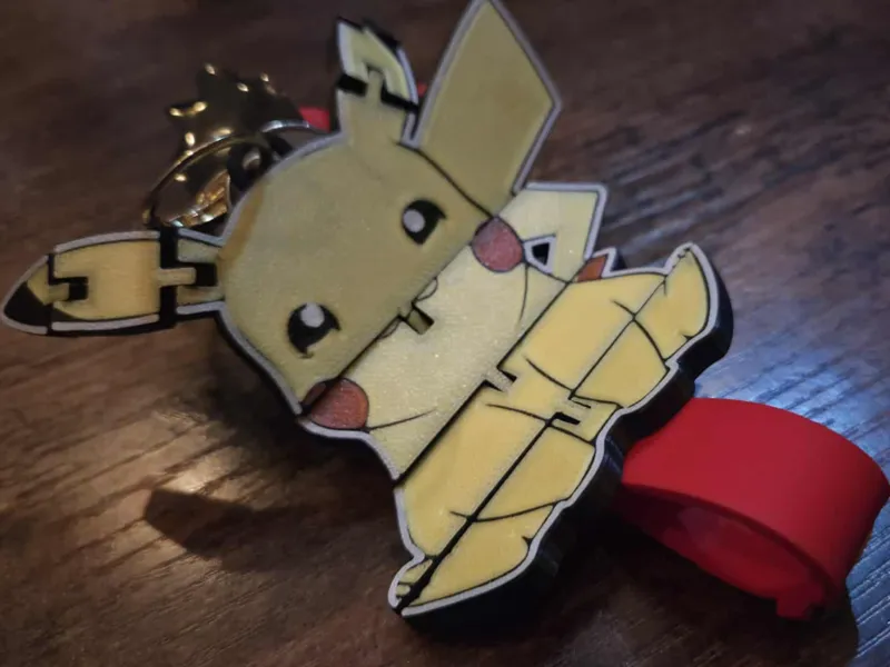 Pikachu flexi keychain