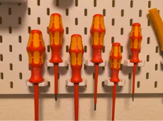 Skadis Screwdriver Mount (Wera) for Ikea Pegboard