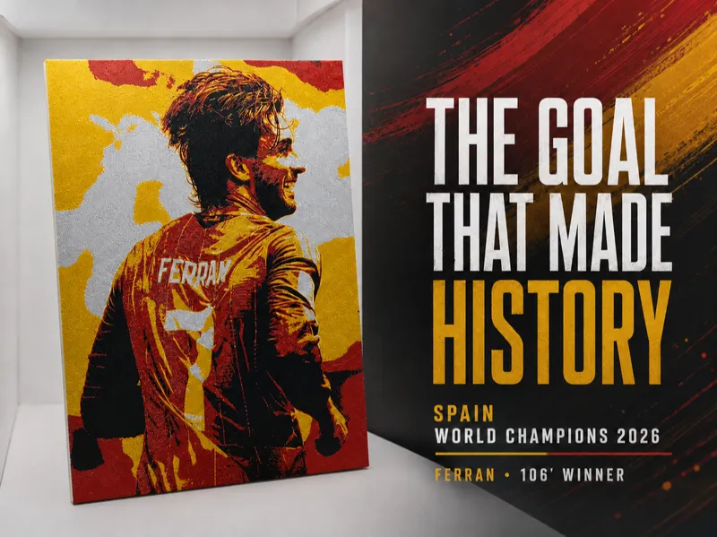 Spain World Champion Ferran Torres Canvas
