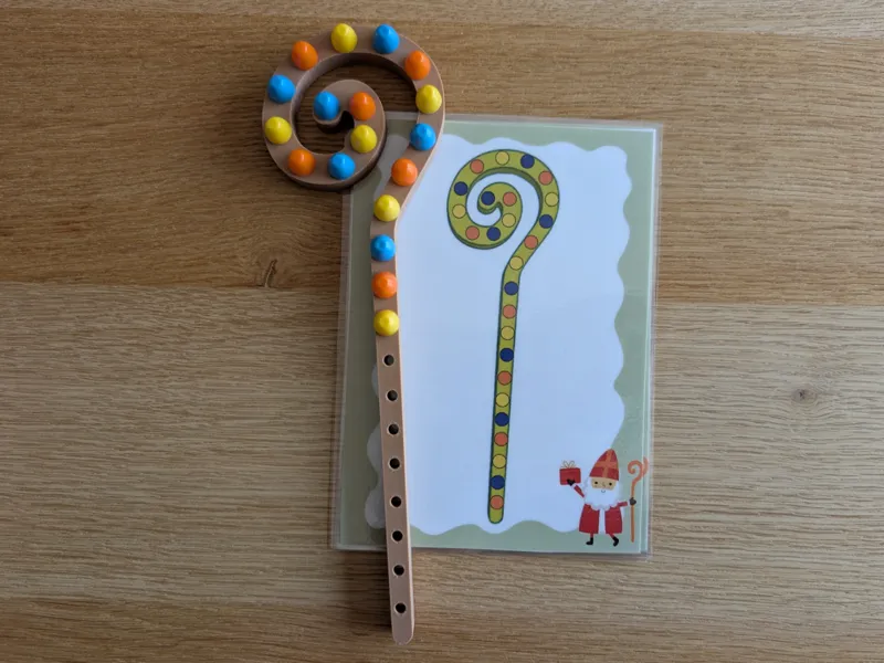 Staf van Sinterklaas voor steekparels