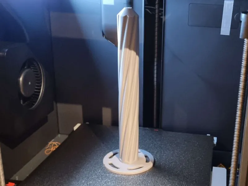 Twisted paper tower