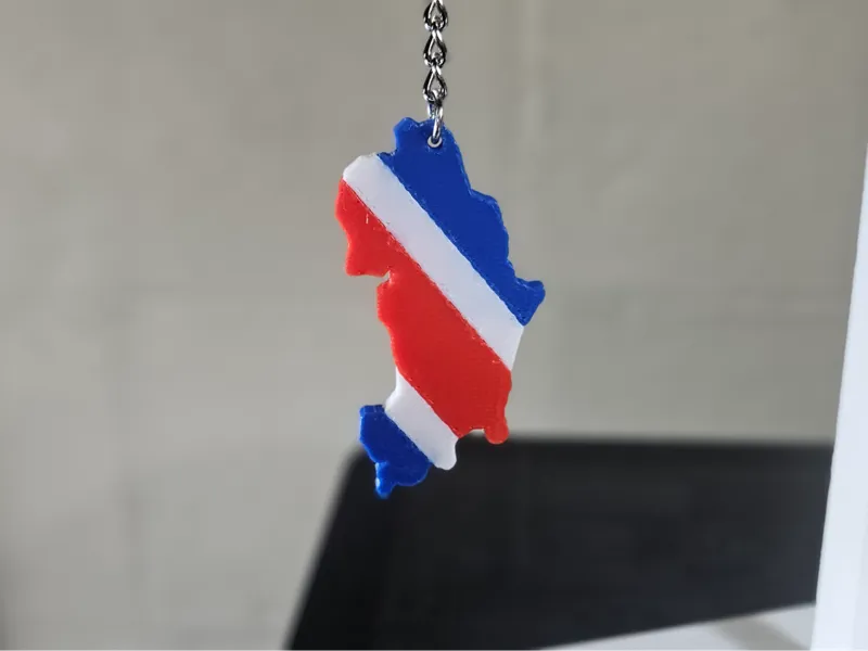 Costa Rican Flag Keychain