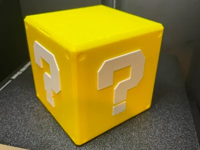 Question Mark block Mario style. box with lid