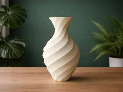Modern Swirled Vase