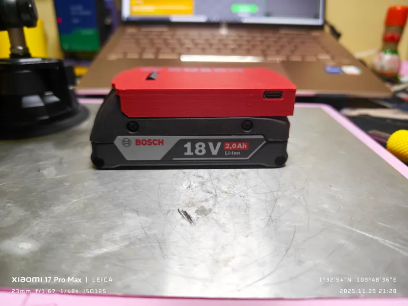 bosch 18v battery low profile pd65w usb charger 