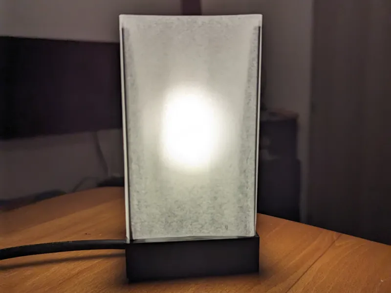 The Tranquil Glow E27 Shade rectangular lamp - DIY, difused soft light with baking paper
