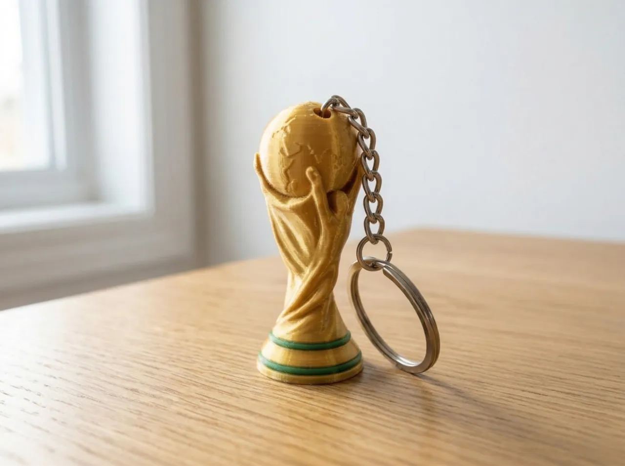 worldcup Keychain with Integrated Loop Design view 2