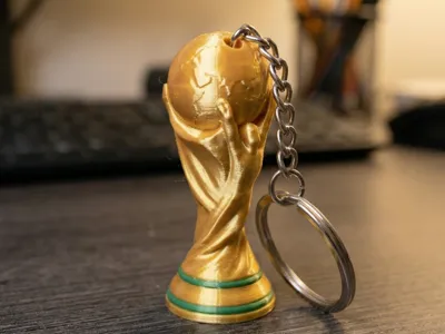 worldcup Keychain with Integrated Loop Design