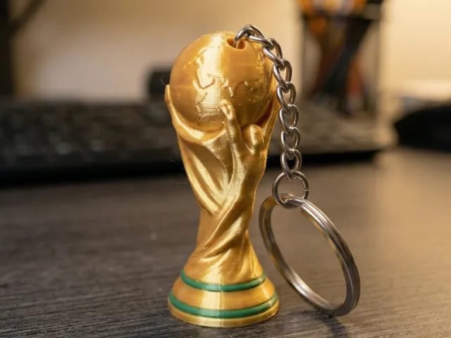 worldcup Keychain with Integrated Loop Design
