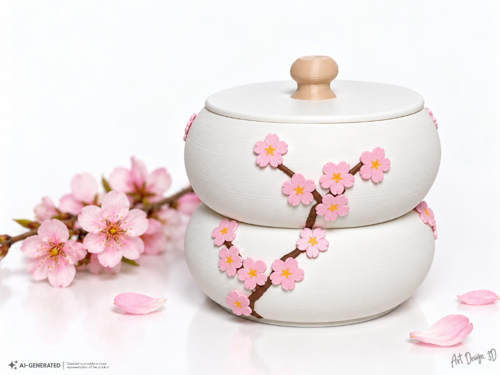 Stackable Jewelry Box - Cherry Blossom - 1