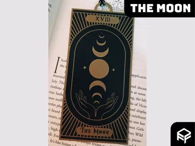 "The Moon" tarot inspired bookmark