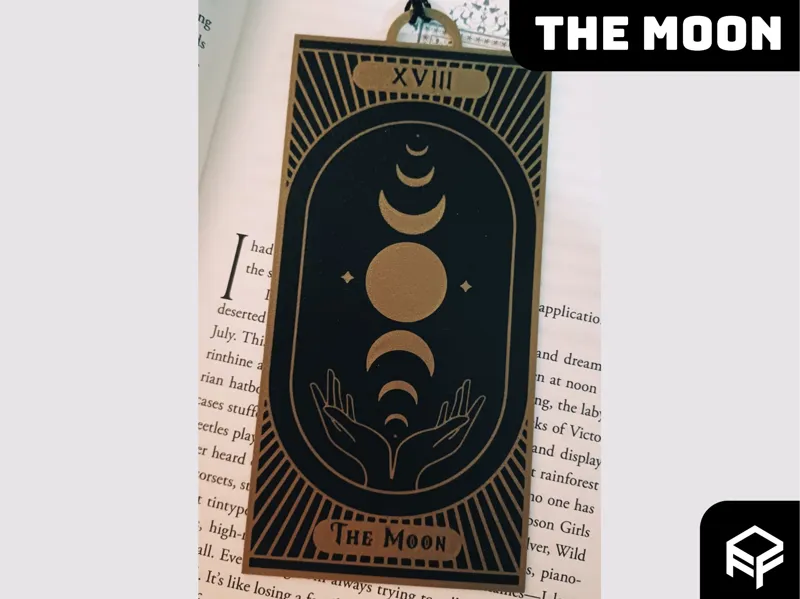 "The Moon" tarot inspired bookmark