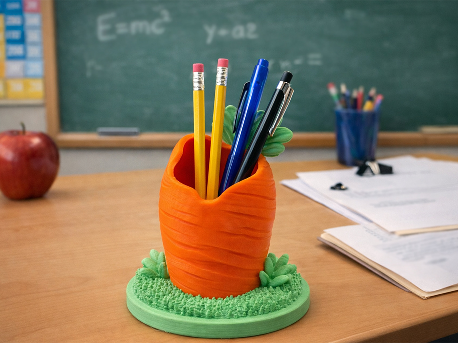 Carrot Pencil Holder - Easter Themed Desk Caddy