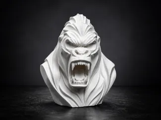 Statua Gorilla arrabbiato