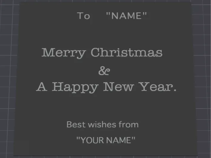 xmas card content