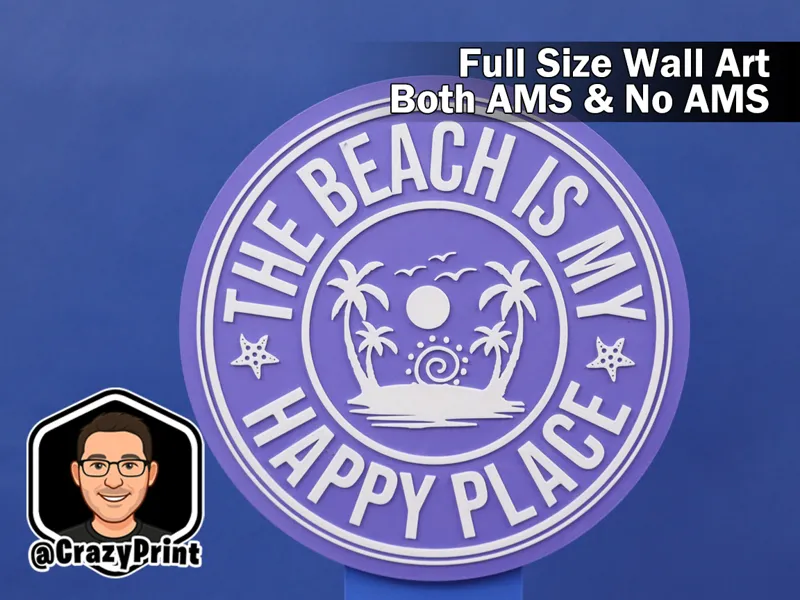 Beach is my Happy Place - Wall Art / Sign No AMS
