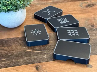 Mini container with five decors