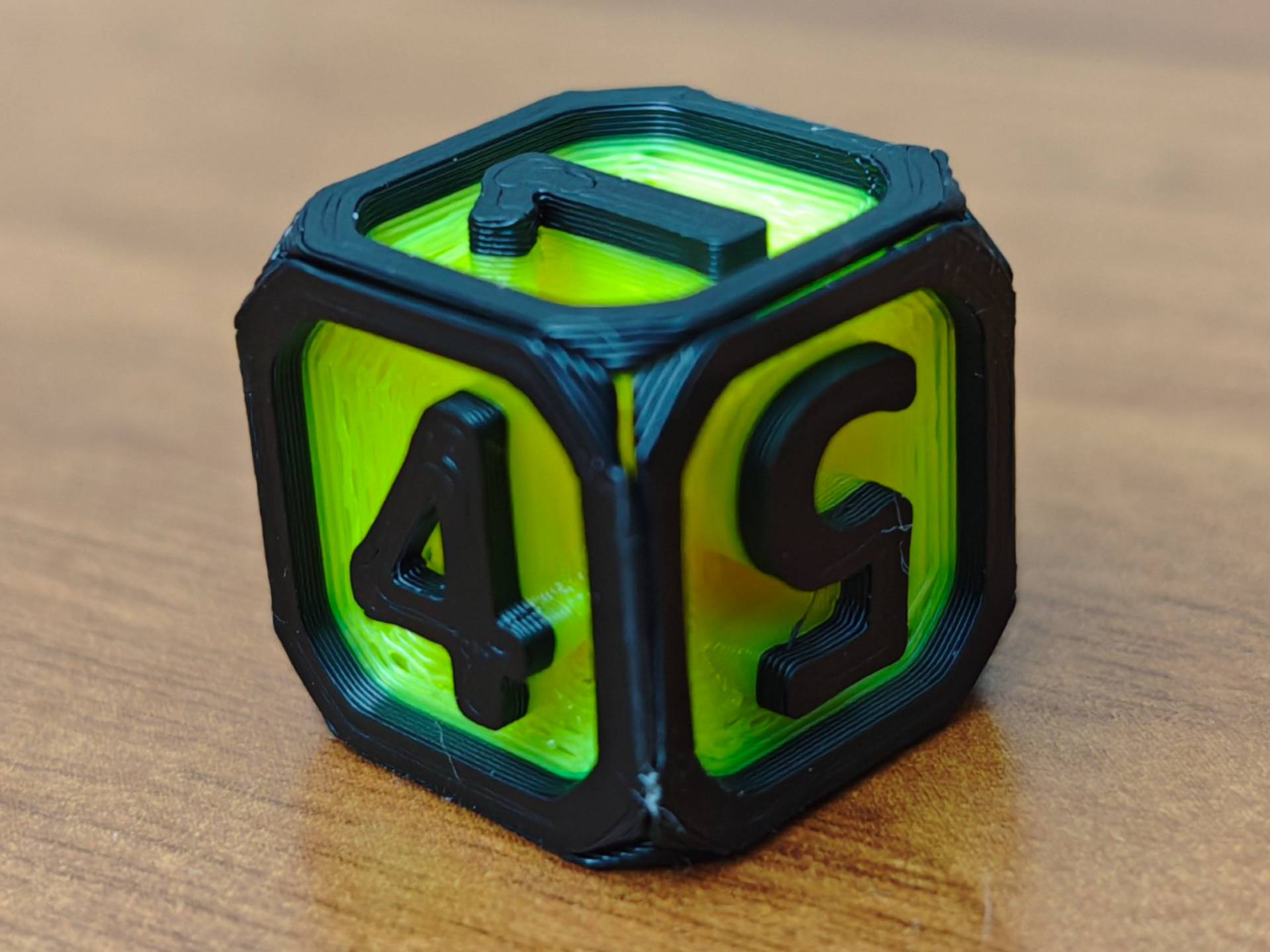 6-sided folding dice with numbers