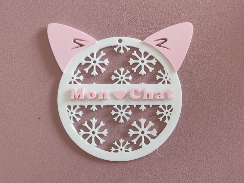Ornement de sapin Chat (personnalisable) SANS AMS