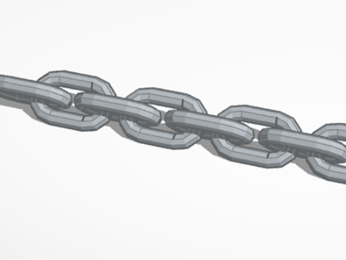 Flexible Keychain Chain (Printable Link Chain)