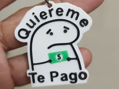 Flork, love me, I'll pay you keychain 