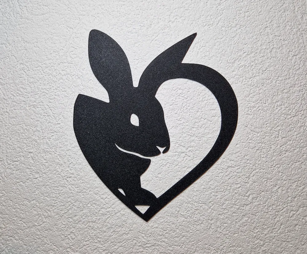 Rabbit in a heart - Free 3D Print Model - MakerWorld