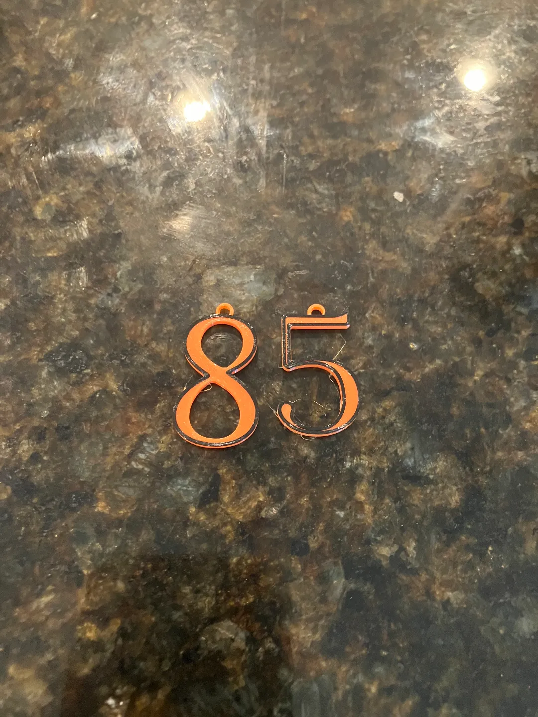 Team/Player Number Earrings view 2