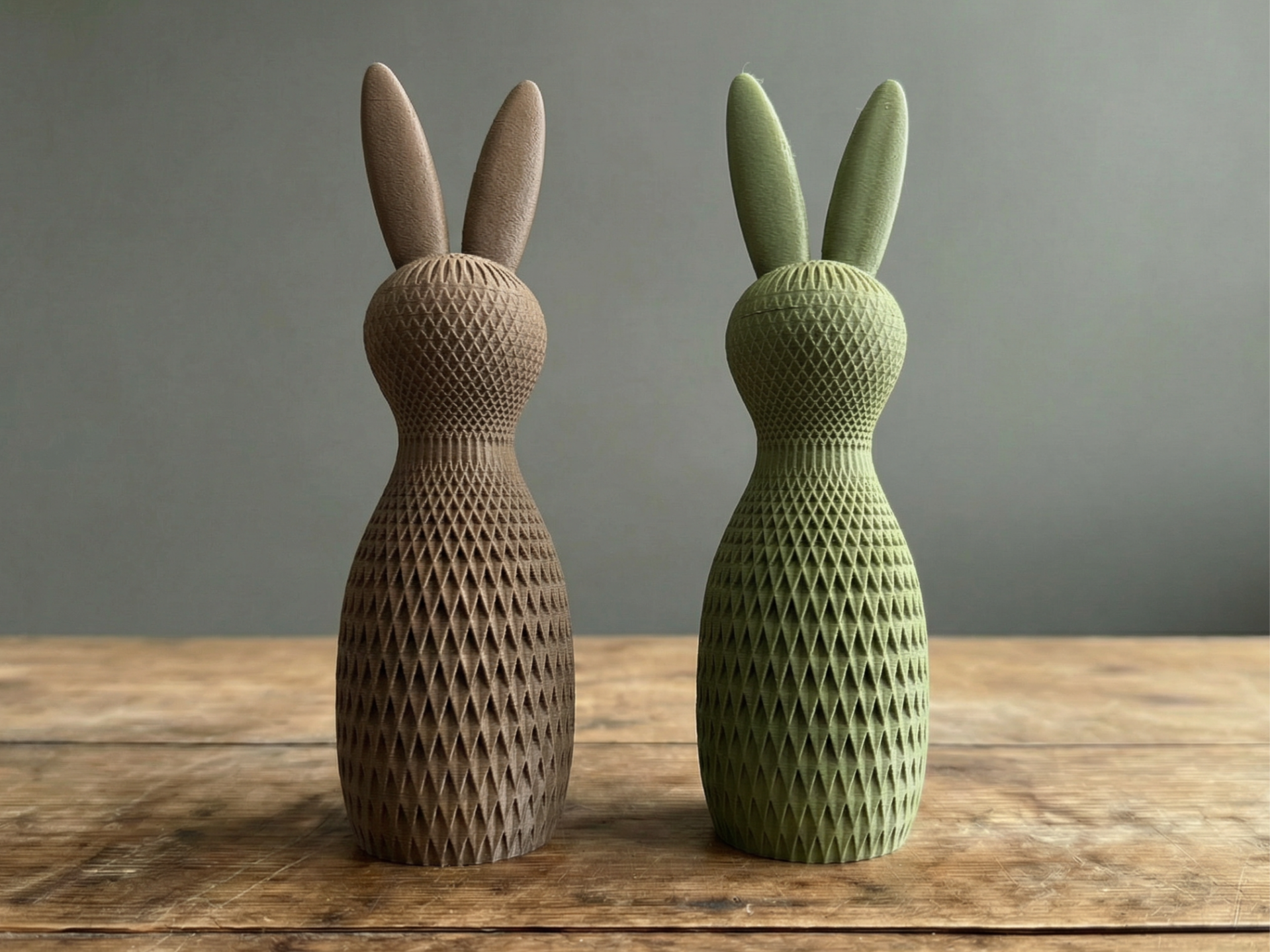 Modern Geometric Easter Bunny Sculpture