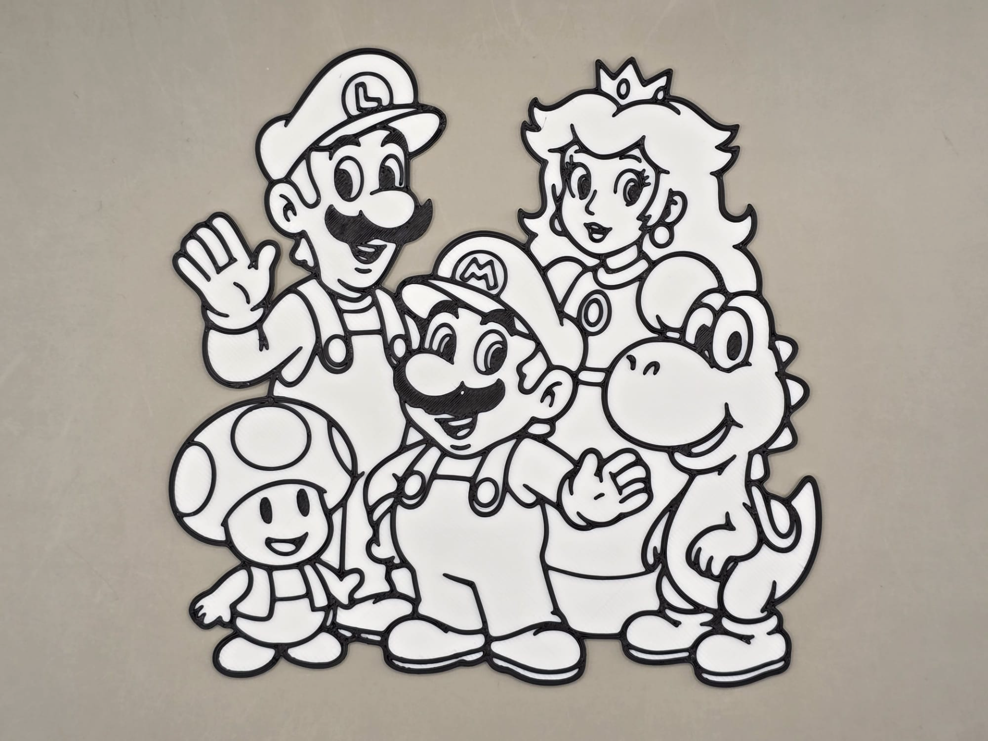 Mario Universe Friends Coloring Craft Panel