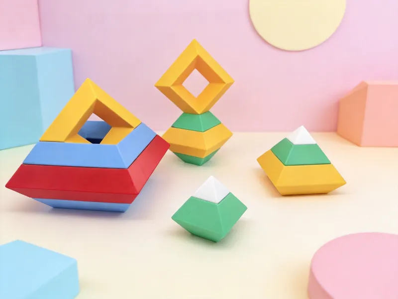 Diamond Lock Pyramid Blocks