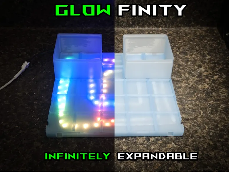 Glowfinity – Modular Illuminated Gridfinity Base