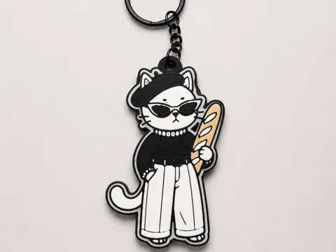 Llavero: Cat Parisian keychain — referencia de MakerWorld