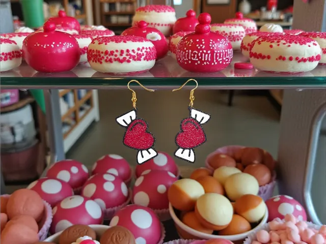 Valentine candy earrings