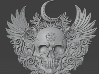Gothic Skull Wall Mount