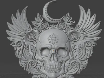 Gothic Skull Wall Mount