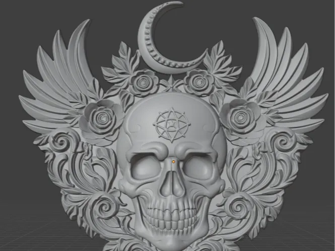 Gothic Skull Wall Mount