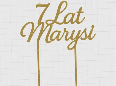Cake topper 7 lat Marysi 