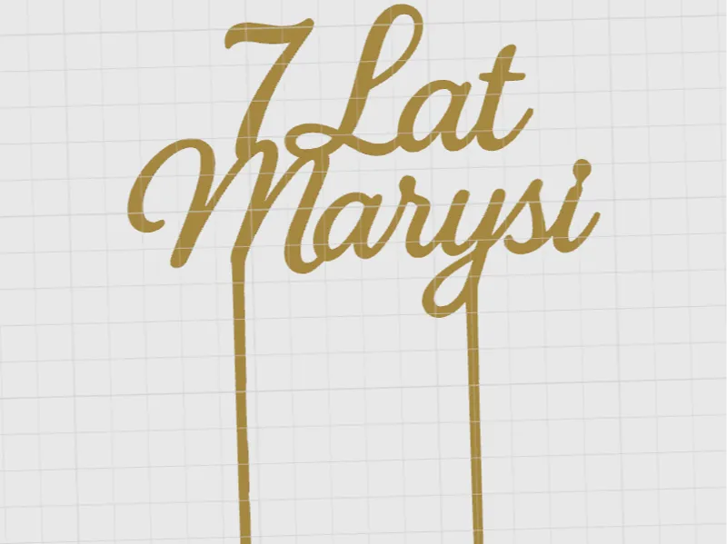 Cake topper 7 lat Marysi