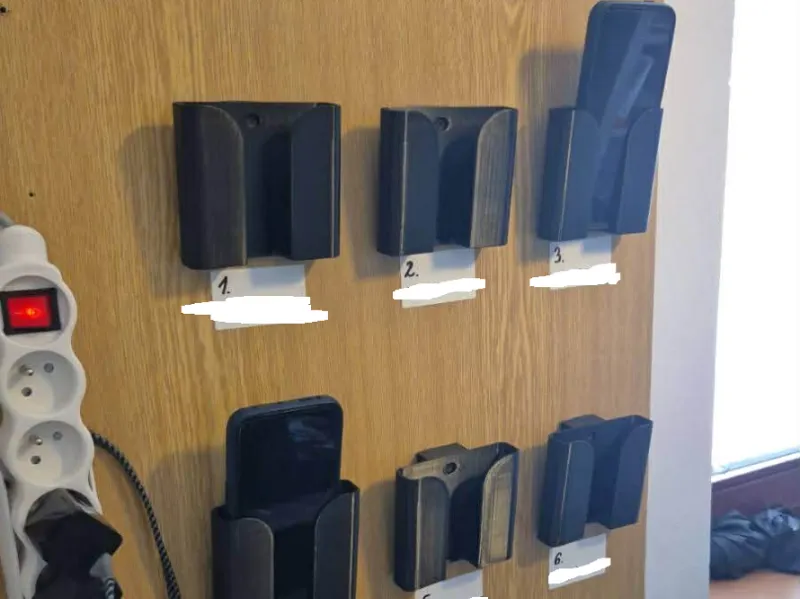 Wall phone holder - angled