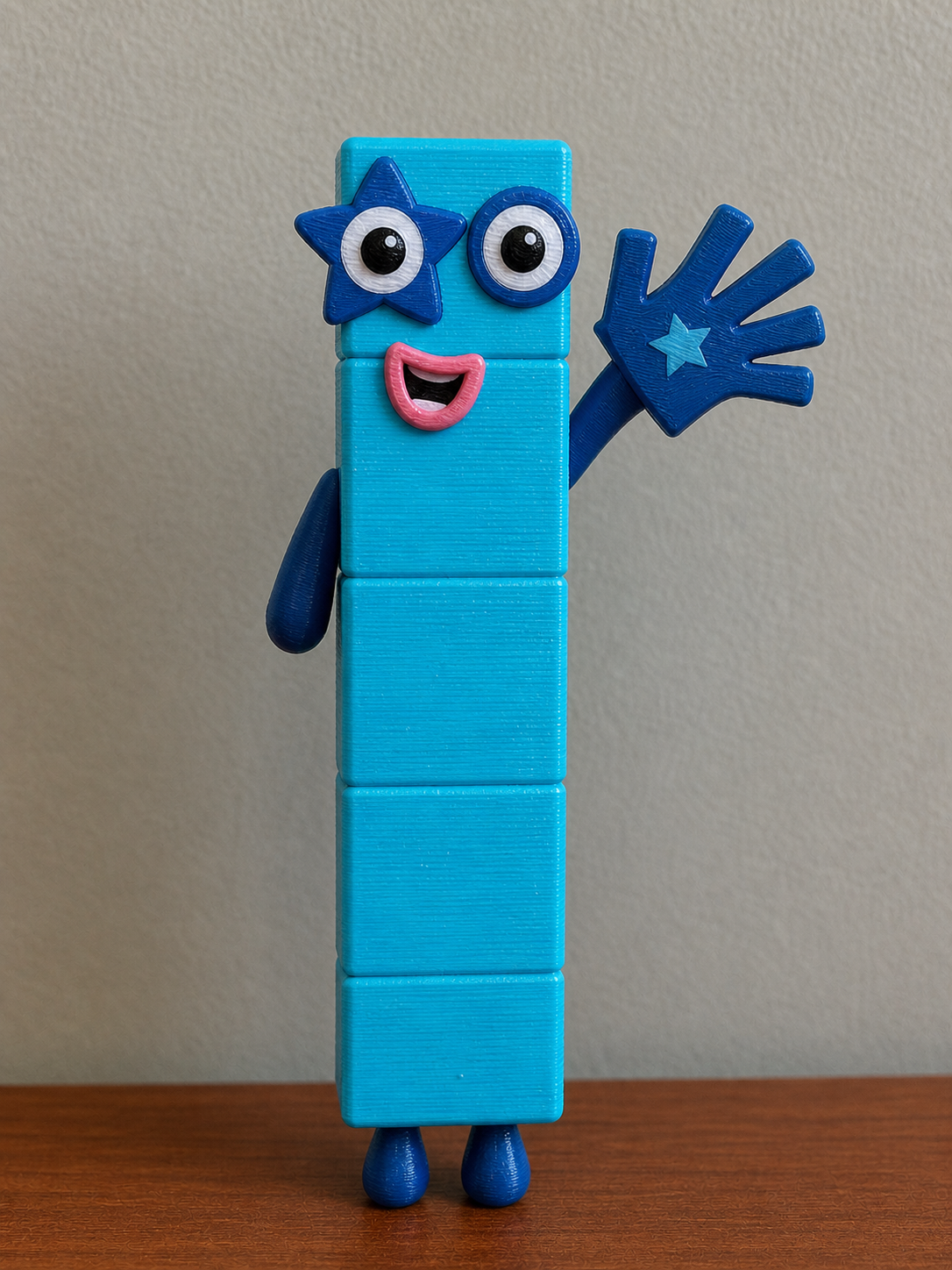 Miniatura 2 do modelo 3D Numberblock Five from Numberblocks
