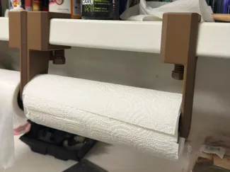 Extended Shelf Clamp Paper Towel Holder
