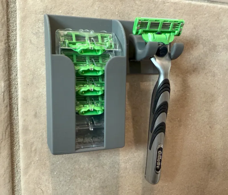 Wall Mount Razor and Cartridge Holder