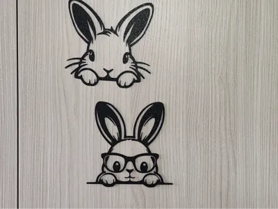 Peeking Bunnies - 2d Wall Art