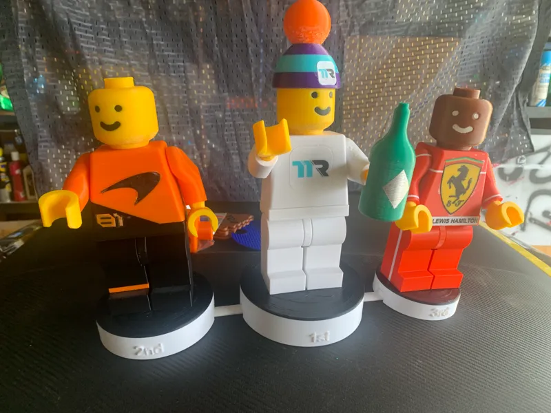 Brick Man F1 podium